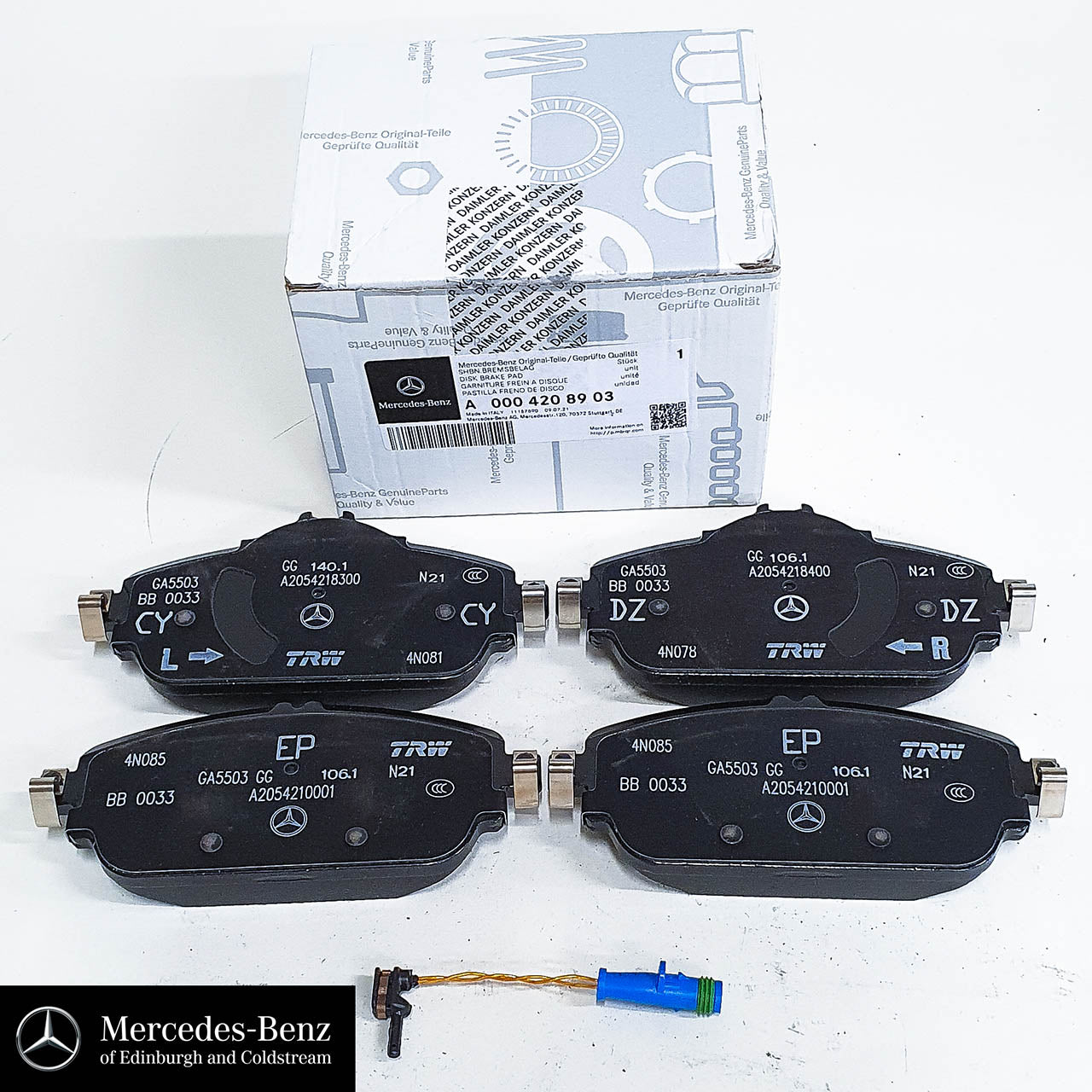 Genuine Mercedes-Benz Front Brake Pads E Class W213 Models, C Class W205 model