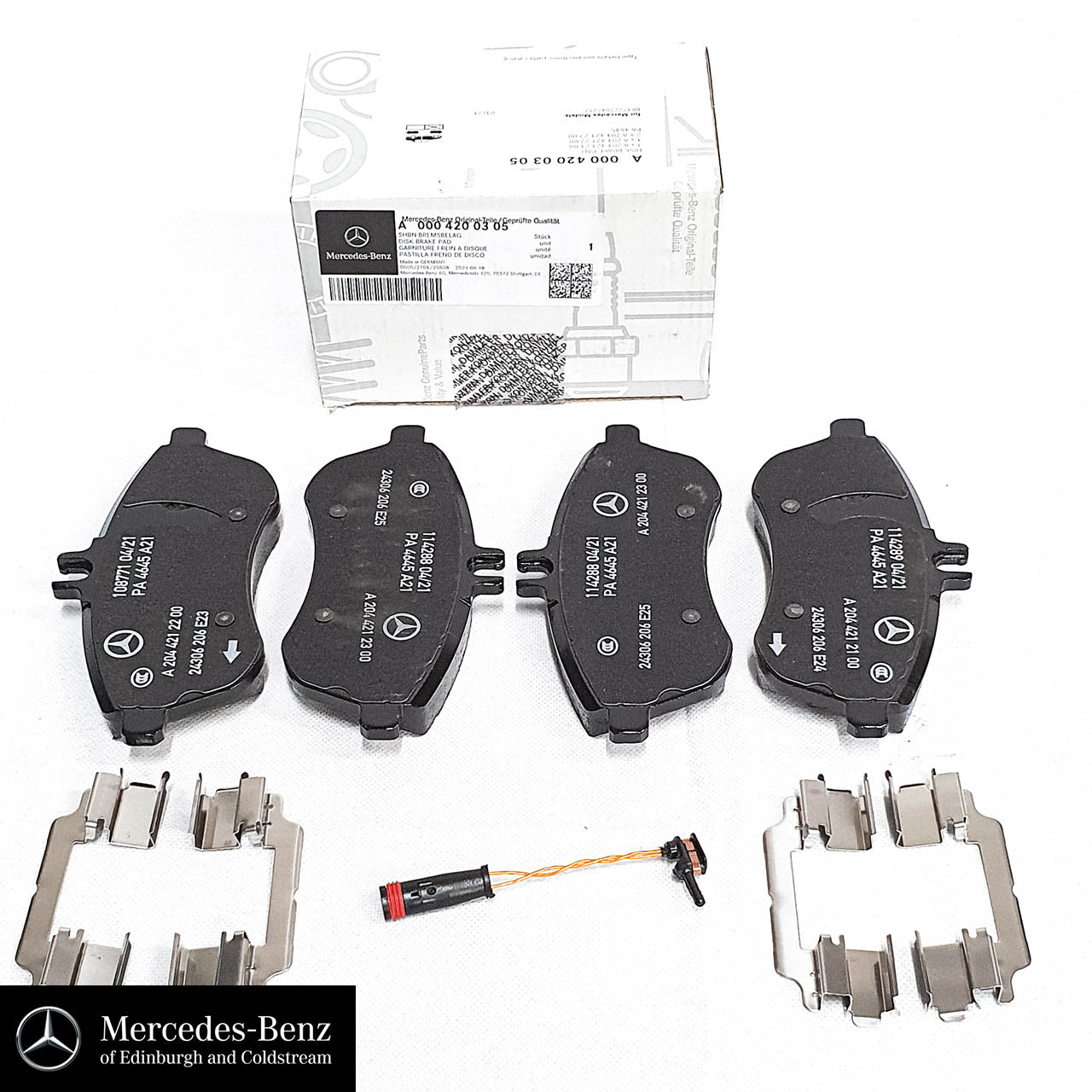 Genuine Mercedes-Benz Brake Pads Set - Front - E Class 204, 212 Models