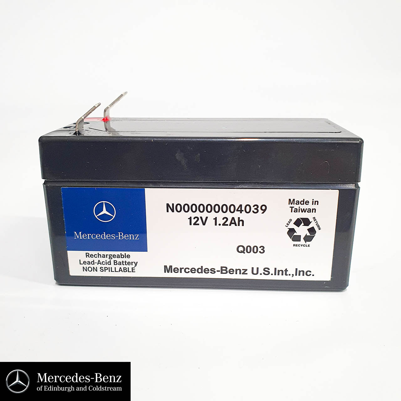 Genuine Mercedes-Benz Auxiliary Battery, Electrical System Battery 12V 1.2AH