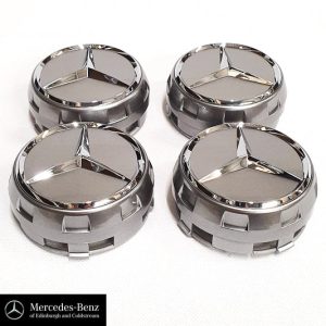 Genuine Mercedes-Benz Wheel Trim Cover - AMG Hub Cap, In Centre Lock Design Dark Shadow Chrome Metallic