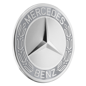 Genuine Mercedes-Benz Wheel Trim Cover - Hub Cap Star With Laurel Wreath, Classic Design - Grey