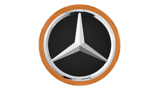 Genuine Mercedes-Benz Wheel Trim Cover - AMG Hub Cap, Orange