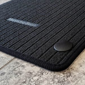 Genuine Mercedes-Benz Black Ribbed Carpet Mats - 2-Piece Front Only EQV, V-Class Vito