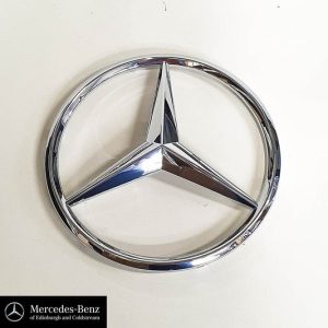Genuine Mercedes-Benz Silver - Chrome Radiator Grille Star Emblem