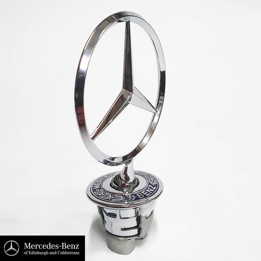 Genuine Mercedes-Benz Raised Bonnet Star - Chrome With Laurel Crest