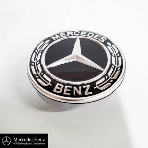 Genuine Mercedes-Benz Bonnet Badge Front Emblem Star Logo BLACK